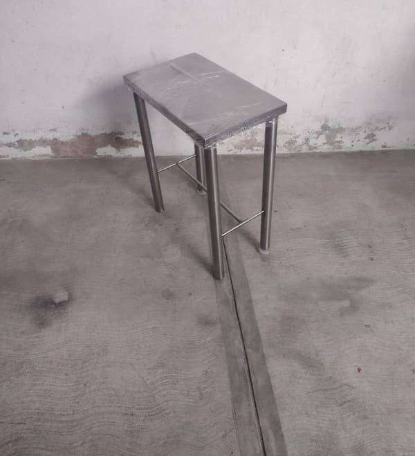 Banco de acero inoxidable 30 × 50 × 66 cm