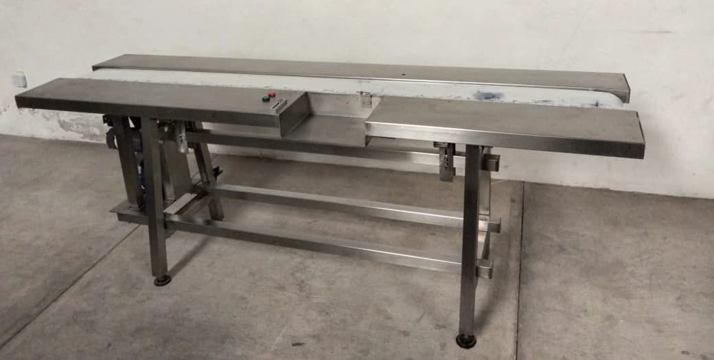 Banda transportadora de acero inoxidable 245 cm